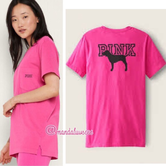 💗VS PINK FUCHSIA & BLACK PUP LOGO CAMPUS - Picture 1 of 8